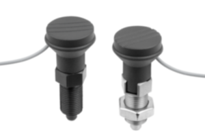 Pinos de retenção de aço ou aço inoxidável com manípulo de cabeça cogumelo plástico, sensor de monitoramento de condição e cabo