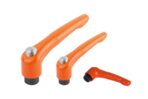 Clamping levers with protective cap internal thread, inch