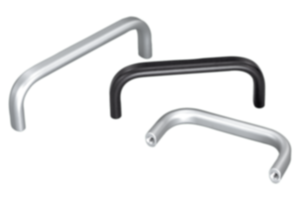Empuñaduras curvas de aluminio ovaladas
