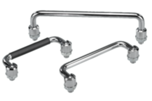 Pull handles, round steel or stainless steel, fold-down