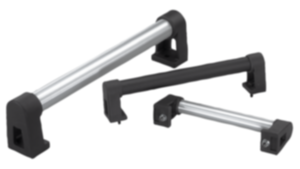 Empuñaduras de tubo de aluminio con punta de empuñadura de plástico