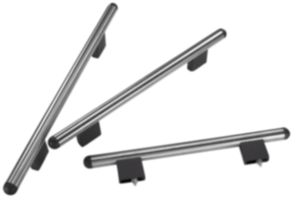 Empuñaduras de tubo de acero inoxidable con soporte de tubo de aluminio