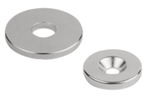 Magnets raw with hole NdFeB, disc form