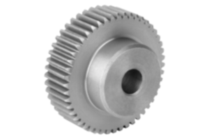 Spur gears in steel, module 1 toothing milled, straight teeth, engagement angle 20°