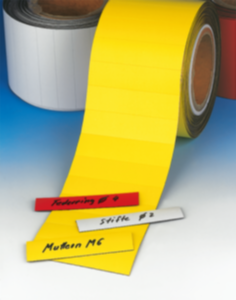 Etiquetas magnéticas para armazenagem em rolos, perfuradas