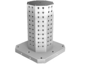 Torres de sujeción de fundición gris de 8 caras con perforaciones de retícula